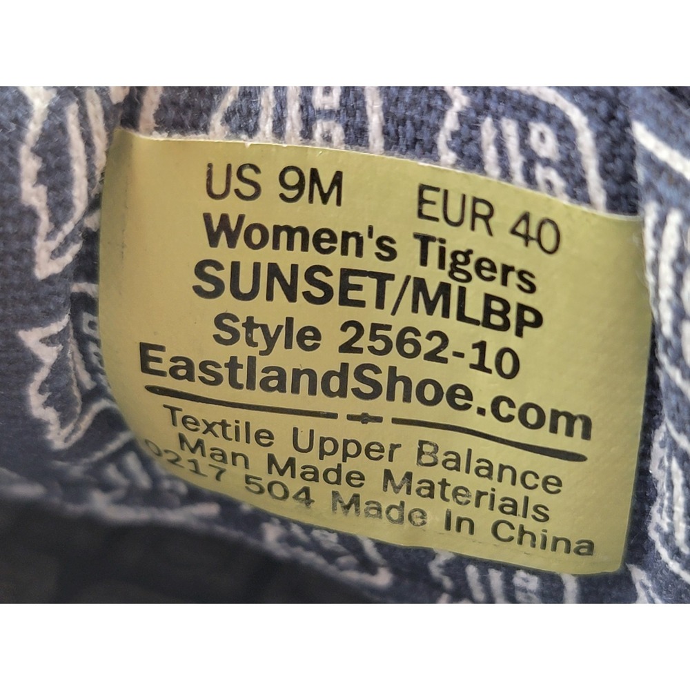 Eastland Sunset Women's Detroit Tigers MLB Baseball Canvas Boat Shoes Size 9 M - Picture 10 of 11